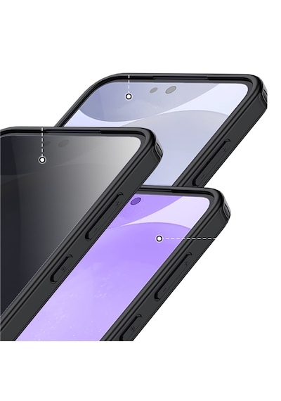 Samsung Galaxy Uyumlu S25 Kılıf Kenar Korumalı Arkası Şeffaf Kapak