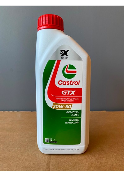 Castrol Gtx 20W-50 Sentetik Motor Yağı  1 L