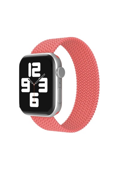 Apple Watch 42mm Ayarlı Solo Silikon Kordon - Pembe Açık Mavi