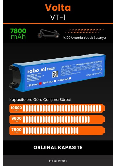 Volta VT-1 /36v 7800mAh Elektrikli Scooter Bataryası