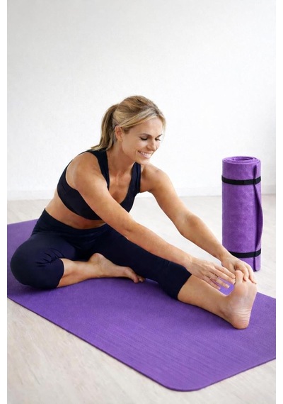Buffer Orta Boy Mor Pilates Yoga Matı - Pilates Minderi - 140 X 50 Cm - Mat - Egzersiz Matı - Plates Mor Tek Ebat Çok Renkli