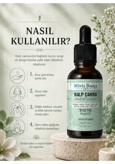 Minia Bahçe Bitki Ve Sanat Atölyesi Kalp Çakra Masaj Yağı 30 ML