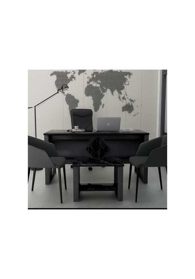 Prestij Sehpali Ofis Masası, Büro Takımı, Çalıma Masası, Sehpa Sandalye Ve Aksesuarlar Dahil Değildir Antrasit - Royal Mermer Prestij Sehpali Ofis Masası, Büro Takımı, Çalıma Masası, Sehpa Sandalye Ve Aksesuarlar Dahil Değildir Antrasit - Royal Mermer