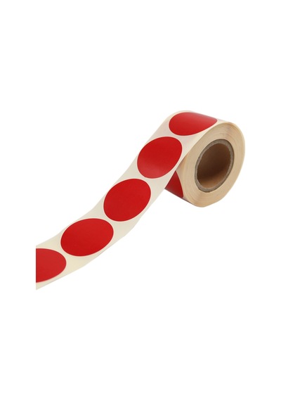 Kuşe Renkli Zemin Baskılı 40mm Çap Etiket 500 Adet