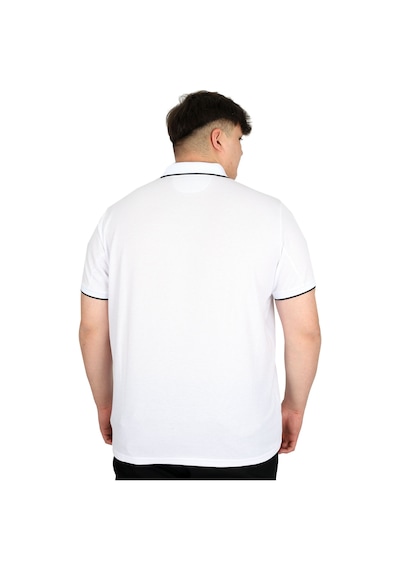 Mode Xl Büyük Beden Erkek Polo Yaka Tişört Waffle Md U24299 Beyaz Beyaz