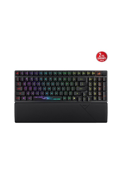 Asus Rog Strıx Scope Iı 96 Wl/rx Red/abs/tr Wıreless Oyun Klavyesi: Üç Modlu Bağlantı, Rog Rx Optik Anahtarlar, Pbt Tuş Kapakları, Silikon Yalıtım, Ek
