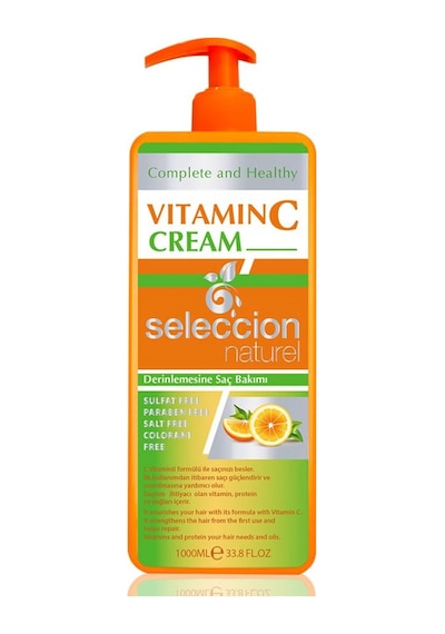 Naturel Vitamin C Saç Bakım Kremi 1000 Ml Derinlemesine Nem Ve Parlaklık