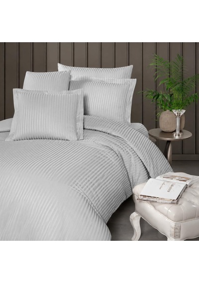 Çizgili Saten Nevresim Takımı, Çift Kişilik 4 Parça Pamuklu Saten, Yumuşak Ve Serin Nevresim 200x220, Çarşa Diğer 27298503