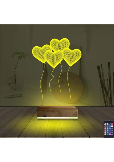 Luvivia Kalp Sevgiliye Hediye 3d Lamba - Masa Gece Lambası