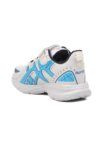 Beyaz Lacivert Cırtlı Fileli Hafif Unisex Çocuk Spor Ayakkabı Ruffon F Beyaz-lacivert