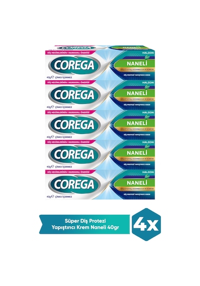 Corega Krem Yapıştırıcı Naneli 40 Gr 5 Adet