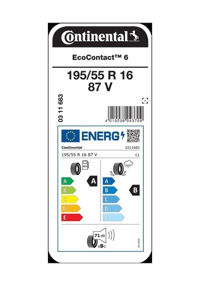 Continental 195/55 R16 87v Ecocontact 6 Oto Yaz Lastiği 2024