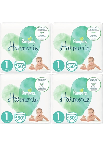 Prima Pampers Harmonie Bebek Bezi 2-5kg Yeni Doğan 200 Adet 4'lü