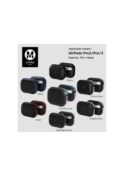 Apple Airpods 3 3.nesil Mo-a8 Armor Kılıf - Sierra Blue