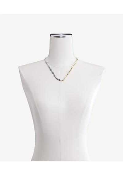 Yargıcı Gold Ve Silver Detaylı Kolye 25kkbj8170x 320 Altın - Beyaz