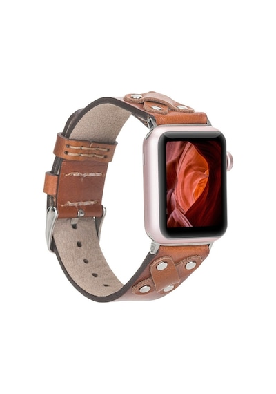 Apple Watch Uyumlu Deri Kordon Cross 42-44-45mm St Rst2e