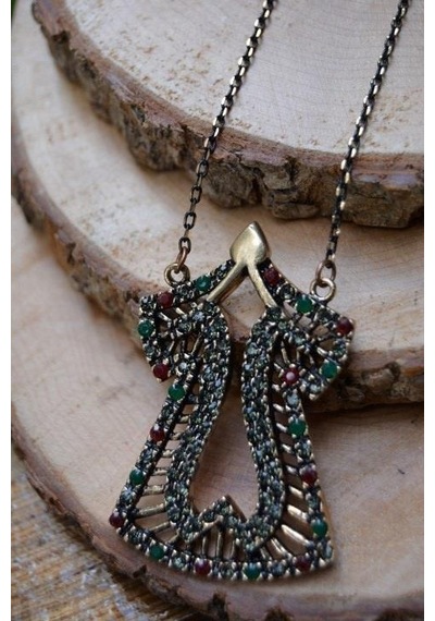 Stoneage Jewellery Kaftan Kadın  Kolye Turkuaz