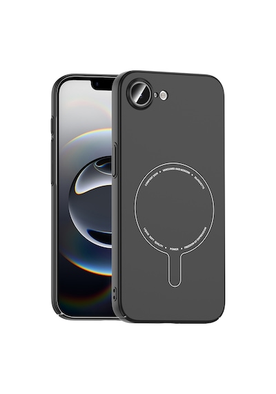 Maks Technology iPhone Uyumlu 16e Kılıf M-safe Şarj Özellikli Kamera Korumalı Mkst Elio Sert Pc Kapak - Derin Mor