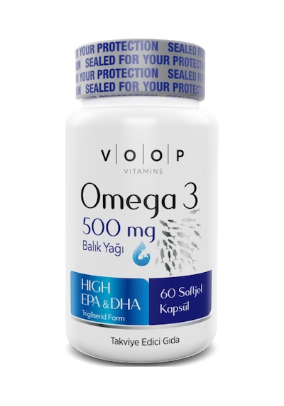 Voop Omega 3 Balık Yağı 500 MG 60 Kapsül