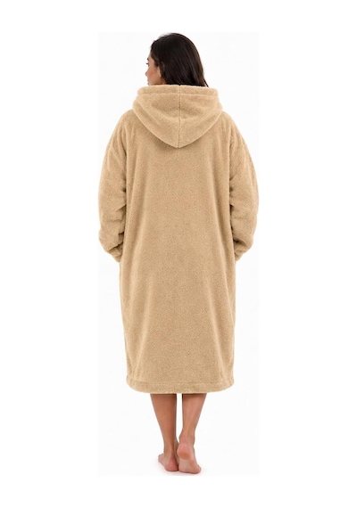 Mulberry Wellsoft Kapşonlu Giyilebilir Tv Battaniyesi Unisex Over Size - Camel 36 Derece Üstü