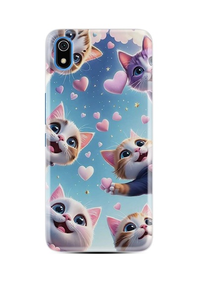 Xiaomi Redmi 7a Kılıf Boutique Baskılı Resimli Kalp Ve Kedi Pcode -035