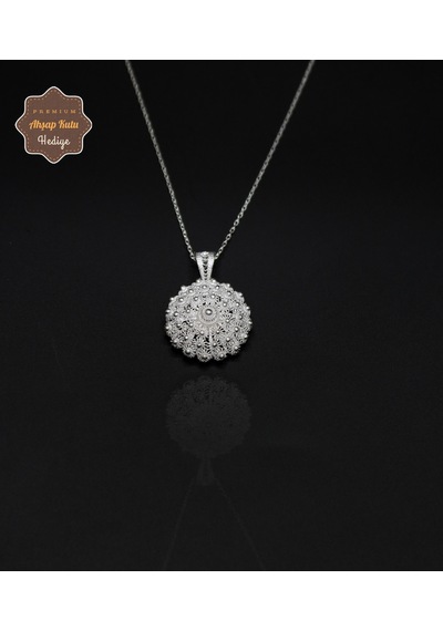 3 Sıra Bereket Model 925 Ayar Saf Gümüş Telkari Kadın Kolye 201024643 Gümüş