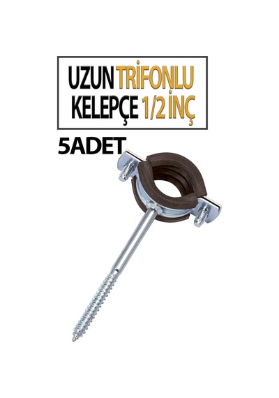 1/2 İnç Trifonlu Kelepçe Uzun 5 Li Paket