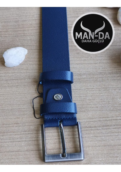 Man-da Deri Manda Derisi Kemer Lacivert