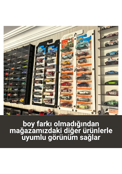Kartonet Sergileme Standı 4 Adet ,72 Araç Kapasiteli Uzun Ve Regular Kart Display Sergileme Vitrini Siyah