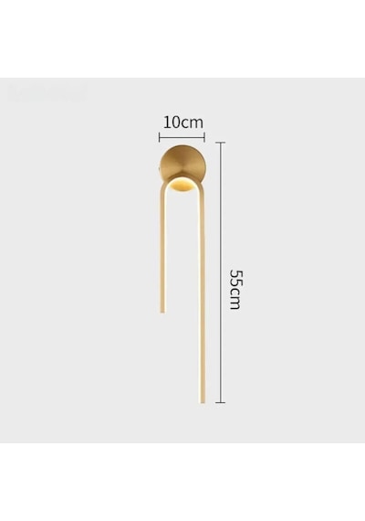 Modern Kablosuz Gold Led Pilli Aplik, Duvar Aplik Ve İç Mekan Aplik Çok Renkli