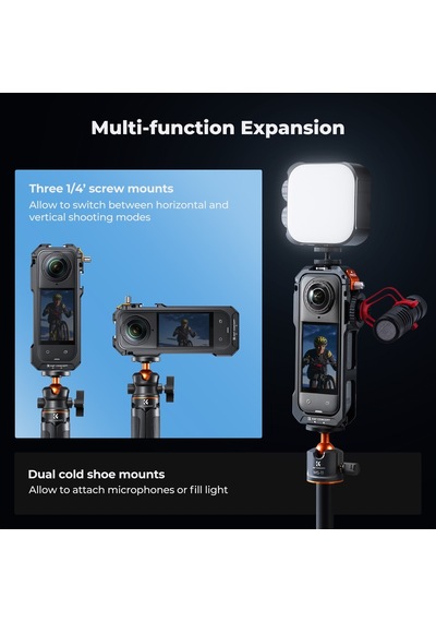 K&f Concept Insta360 X5 Için Alüminyum Kafes