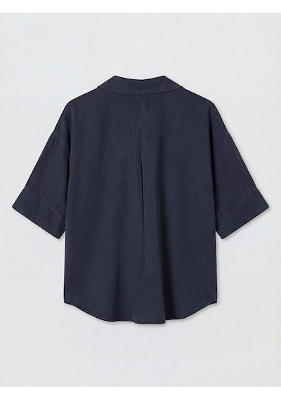 Lcw Jeans Lacivert Oversize Kadın Jean Gömlek