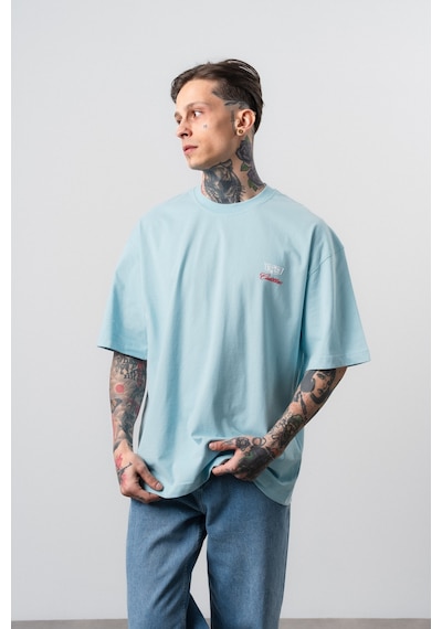 Respire Erkek Cadillac Baskılı Oversize T-shirt Bebe Mavi Bebek Mavisi