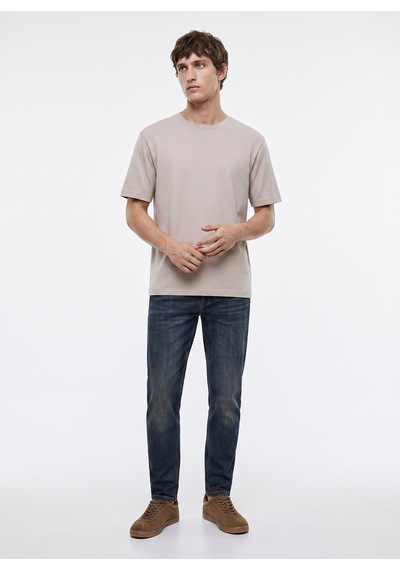 Dockers Taş Erkek Regular Fit T-shirt D2620078013 Small Logo T-shirt Mavi