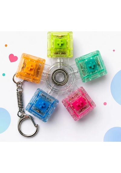 Mekanik Switch Klavye Stres Çarkı - Renkli Tuşlu Fidget Oyuncak Çok Renkli