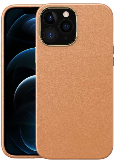 Apple Uyumlu iPhone 12 Pro Max Kılıf Zore Natura Suni Deri Kılıf