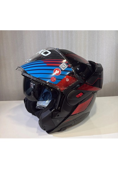 Kask Shark Oxo Mekarıum Çene Açılır Siyah/kırmızı