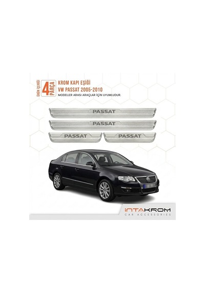 Volkswagen Passat 2005-2010 Uyumlu Satine Krom Kapı Koruma Eşiği
