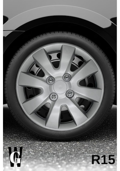 Renault Modus 15 İnç Jant Kapağı 4 Adet Gri G102