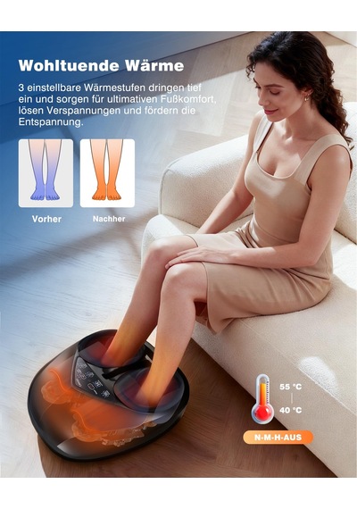 Knqze Isı Ve Uzaktan Kumandalı Shiatsu Ayak Masajı, Geliştirilmiş Kaldırma Kemeri Tasarımı, 3d Derin Yoğurma Masajı, Plantar Fasiit Ve Ayak Ağrısından Kurtulma, 48 Bedene Kadar, Kadın Erkeklere Hediyeler
