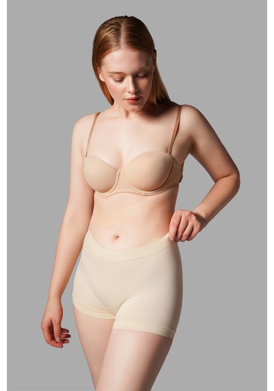 Fit Women Kadın Boxer Toparlayıcı İz Yapmayan Seamless Örme Boxer 2001 Bej