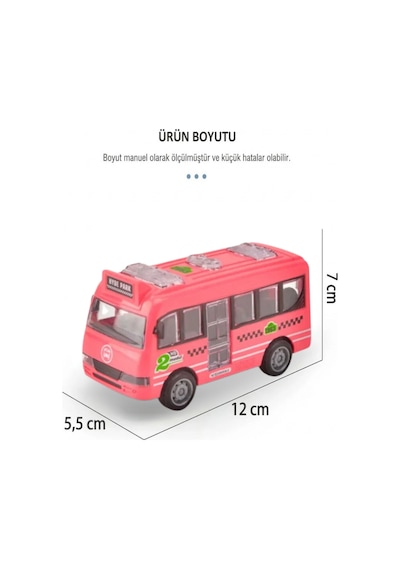 Oyuncak Otobüs Kapıları Açılabilen Sürtmeli Pilsiz Güvenli Minibüs Araba