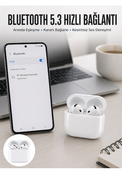 Kablosuz Bluetooth Kulaklık Tws Anc Özelliği Yüksek Ses Kaliteli Yeni Nesil - Lisinya