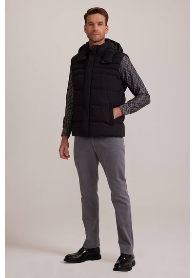 Ysf Erkek Siyah Regular Fit Yelek