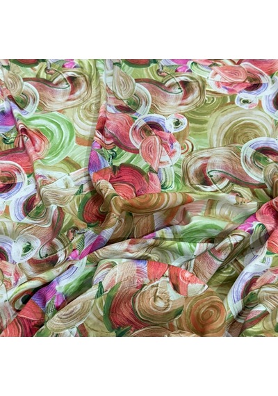 İşlemeli Hint Elbise Kumaşı 370x110cm Model 2 Renkli