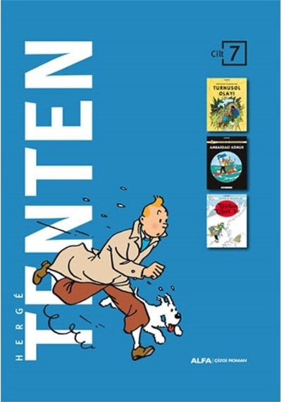 Tenten Cilt 7 - Üç Kitap Bir Arada - Kutulu - Herge - Alfa Yayıncılık