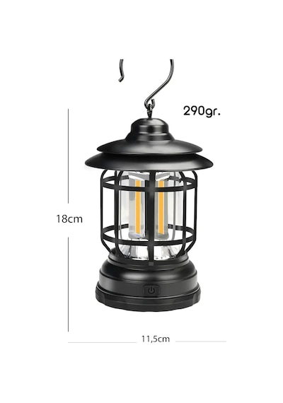 - Nostaljik Led Lamba - Kamp Lambası - Pilli