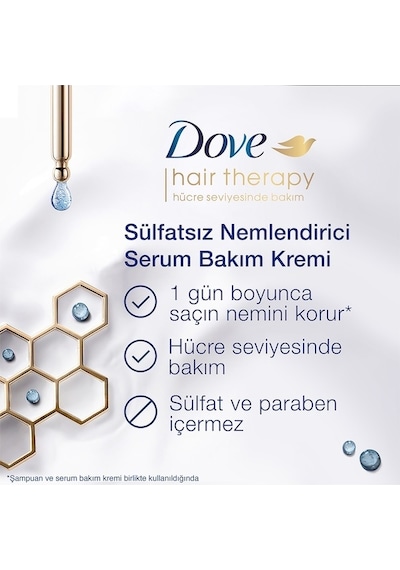 Dove Hair Therapy Hydration Spa Sülfatsız Saç Kremi 170 ML