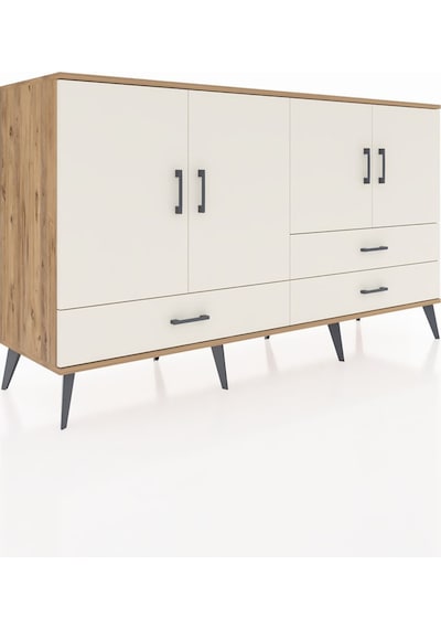 Hyperion Konsol 5 Raflı 3 Çekmeceli 4 Kapaklı 176x44x99 Çam-aytaş Çam-aytaşı