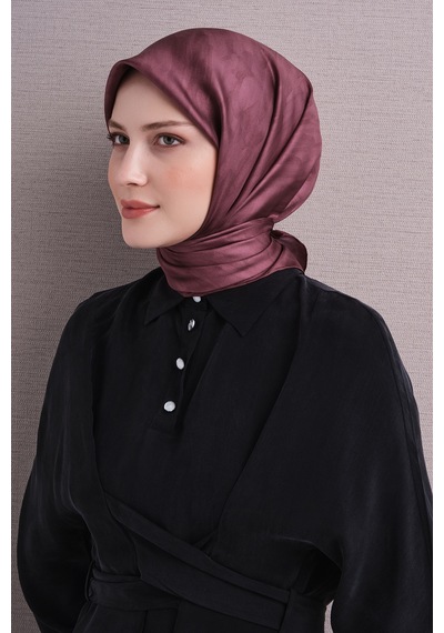Armine Sura İpek Eşarp 2026-2027 - Sonbahar Kış-asm9630 Mürdüm